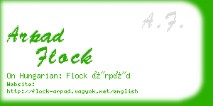 arpad flock business card